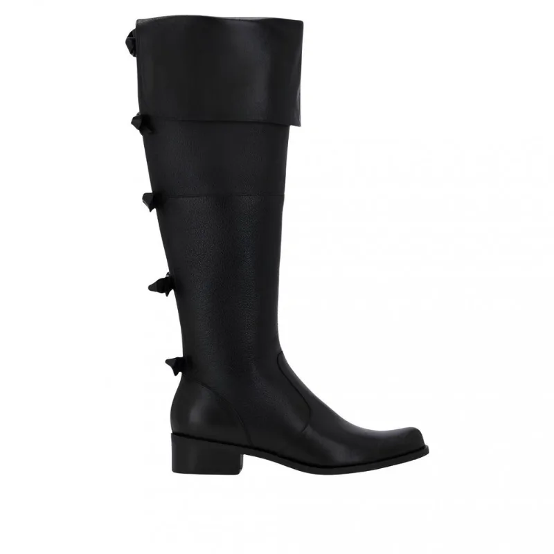 Bota Feminina Luz da Lua em Couro Cano Alto 52460900 38 / Preto