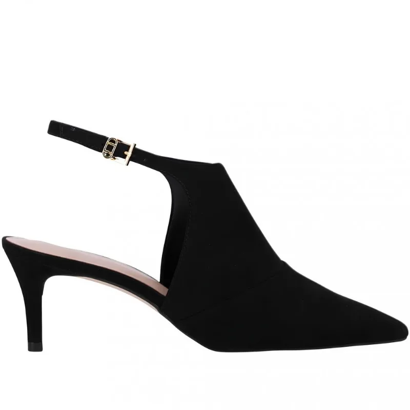 Sapato Feminino Slingback Luz da Lua em Camurça 80830015 35 / Preto