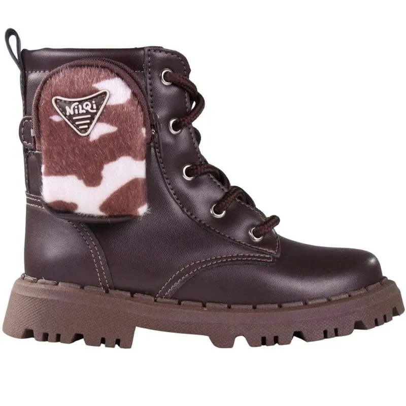 Bota Infantil Menina Coturno Bag Nilqi 190.5.60 Marrom 23