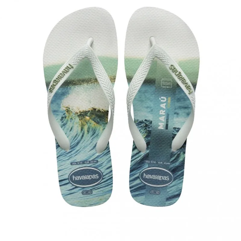 Chinelo Masculino Havaianas Surfer 45/46 / Branco