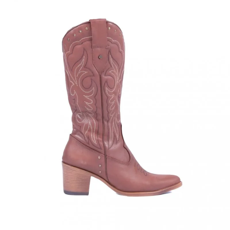Bota Feminina Western em Couro Zariff Nas002 37 / Marrom