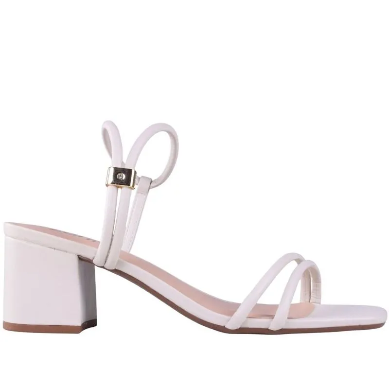 Sandália Feminina com Salto Bloco Zariff 436013 Branco 36