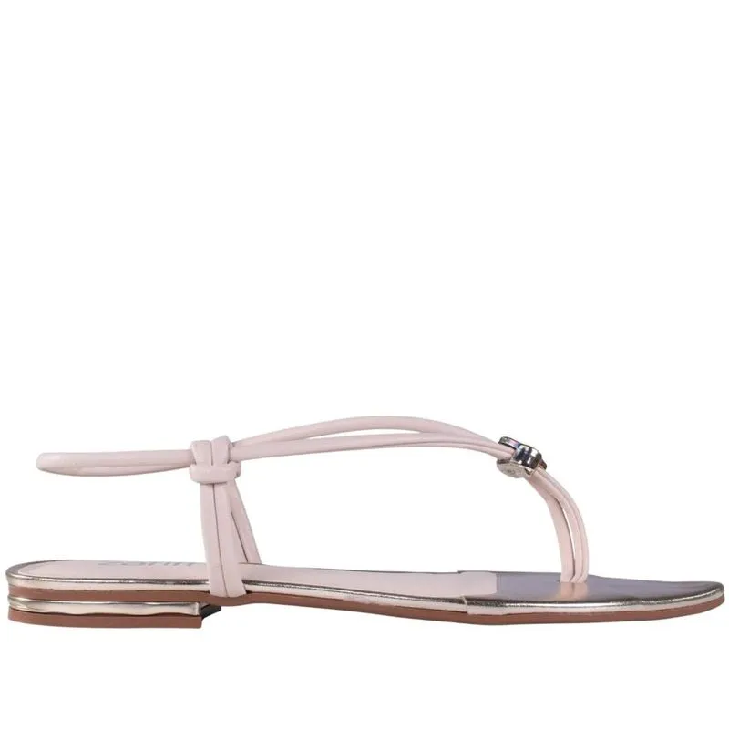 Sandália Feminina Rasteira Bico Folha Zariff T2583-117 Bege 36