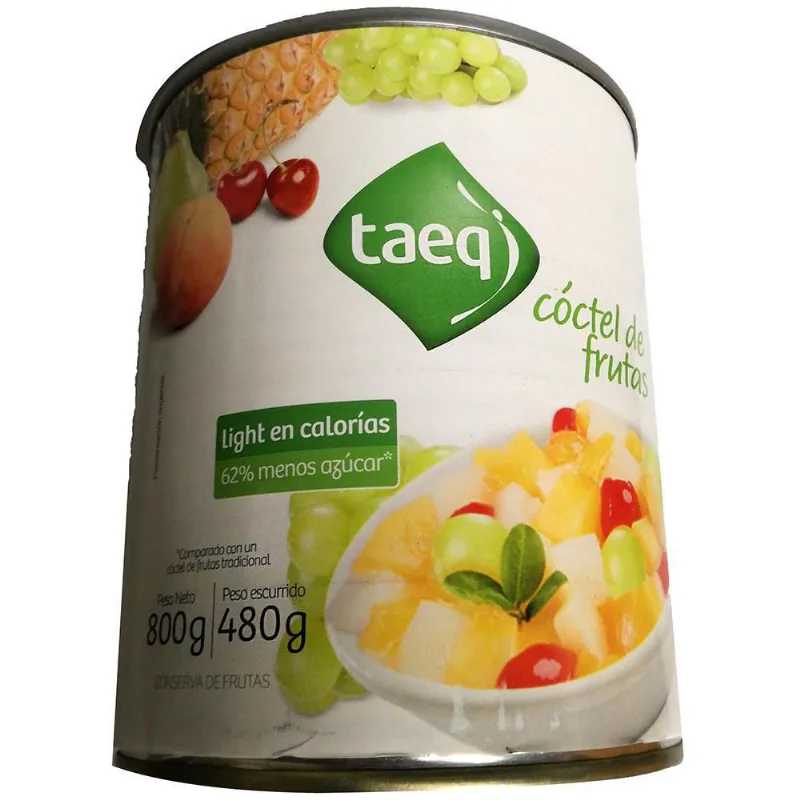 Coctel De Frutas Almibar Light TAEQ 800 gr