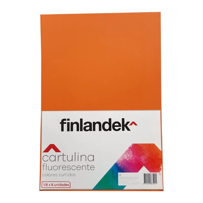 Cartulina Fluorescente 1/8 Bol FINLANDEK FIN5201
