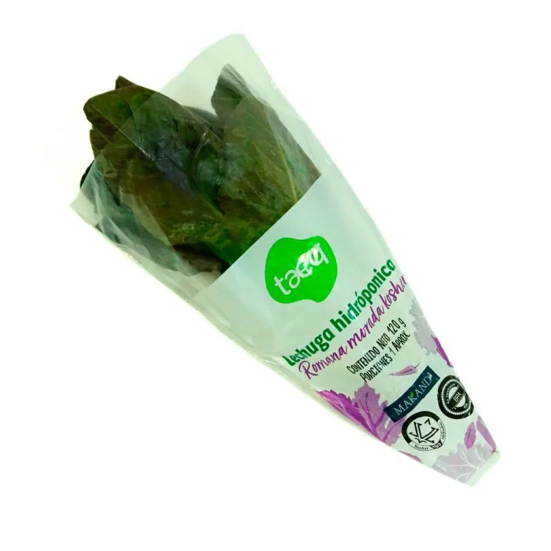 Lechuga romana morada kosher TAEQ 120 gr