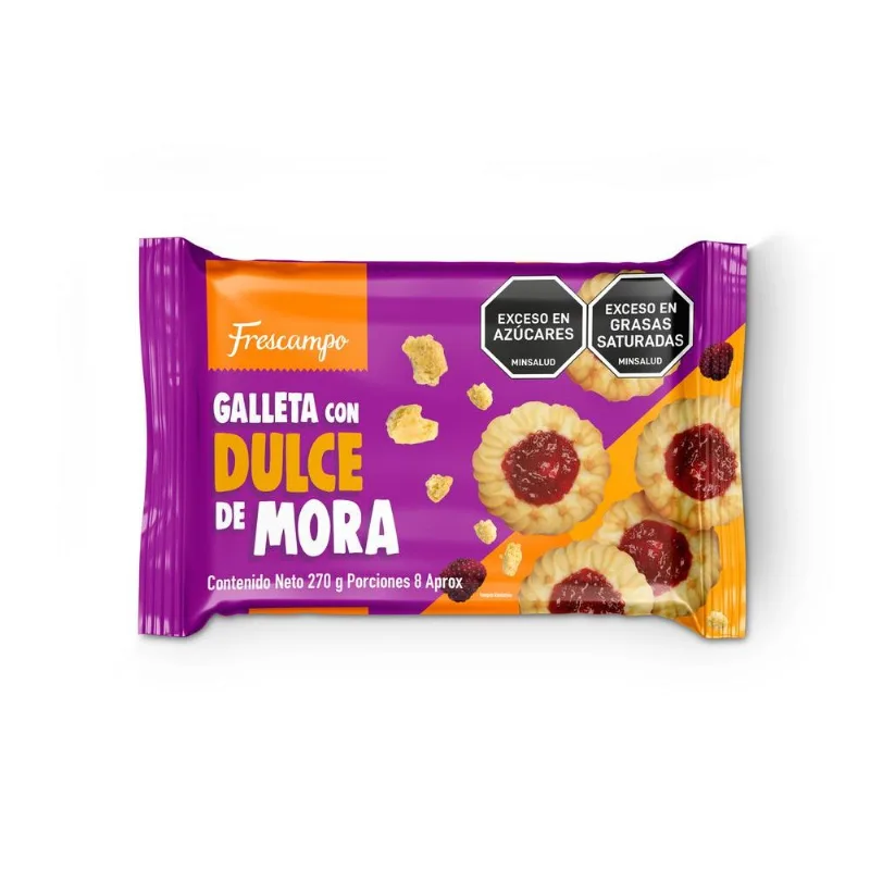 Galletas FRESCAMPO con dulce de mora (270 gr)