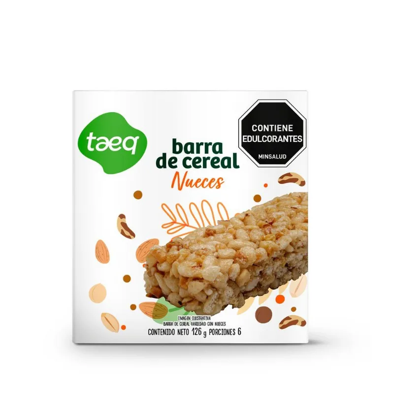 Barra de cereal TAEQ nueces x6und (126 gr)