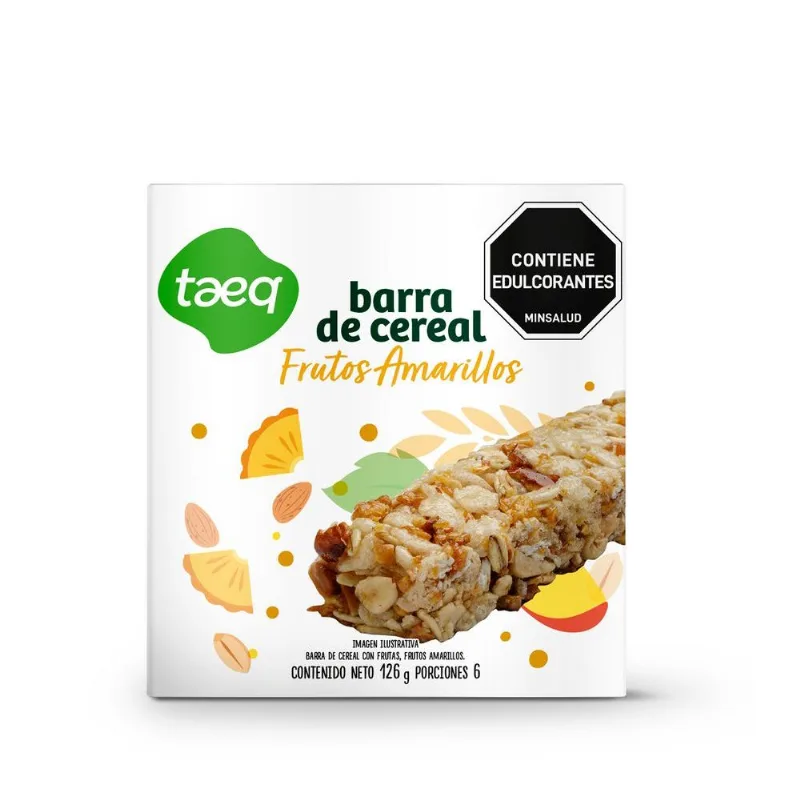 Barra de cereal TAEQ frutos amarillos x6und (126 gr)