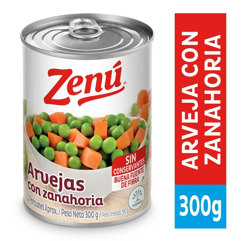 ARVEJA CON ZANAHORIA LATA ZENU 300 gr