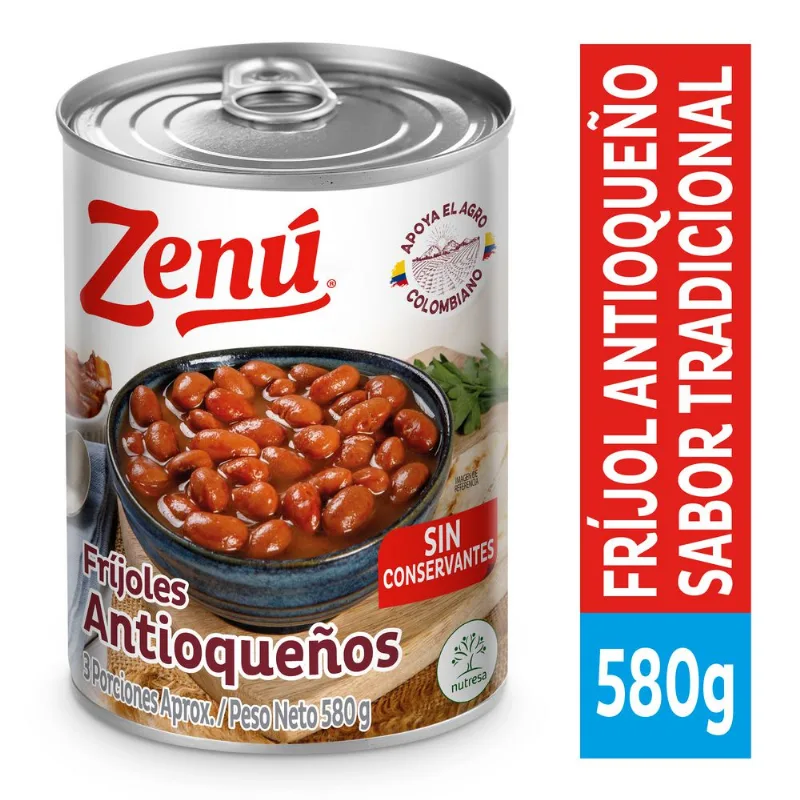 FRIJOL ANTIOQUENO ZENU 580 gr