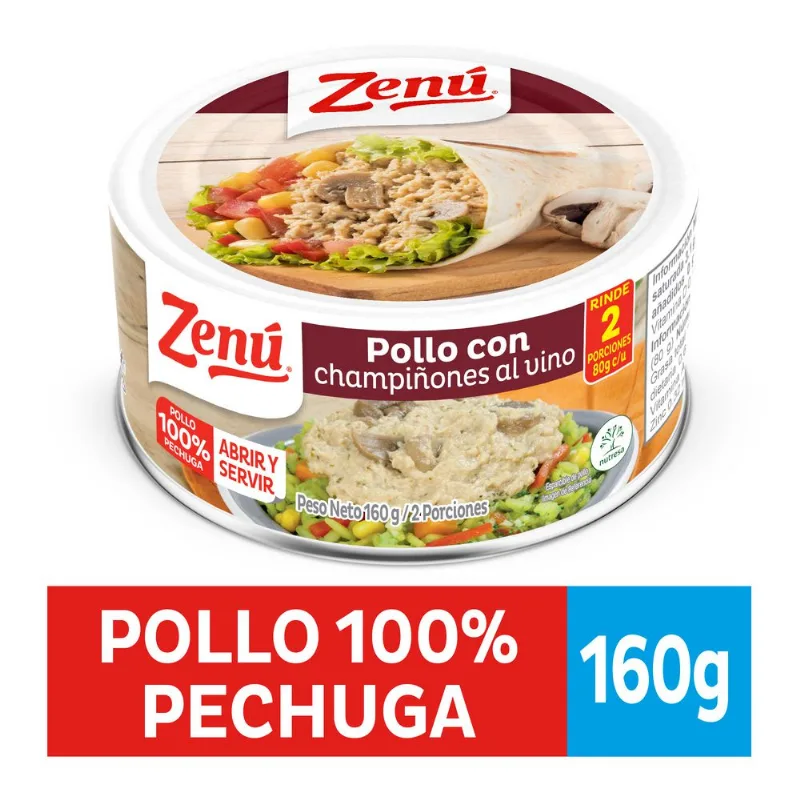 Pollo Champiñones al vino Zenú 160 gr