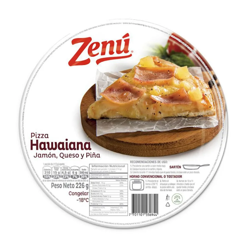 PIZZA HAWAIANA FRESCAMPO 700 gr PIZZA HAWAIANA
