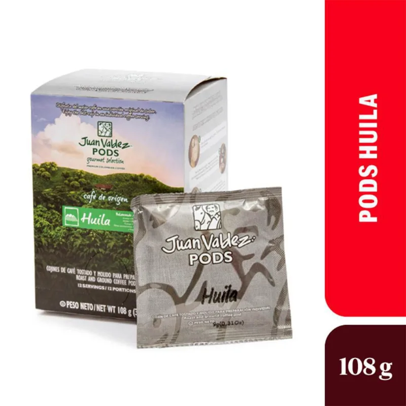 Café Molido Pods Huila JUAN VALDEZ 108 gr