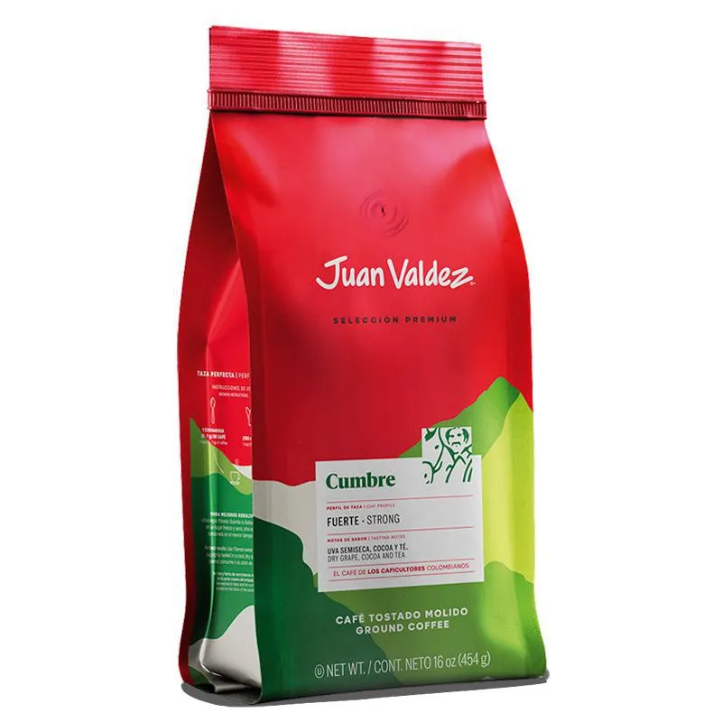 Café Grão Colombiano Juan Valdez Cumbre Fuerte Forte 500g