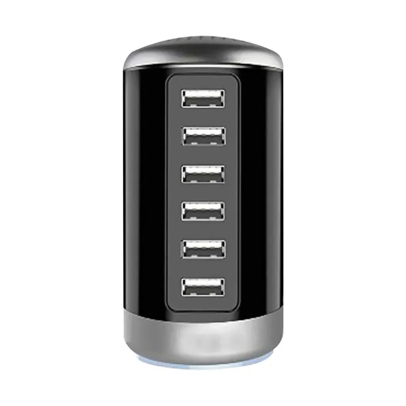 6 Carregador Rápido Inteligente Usb 6a Carregador Cilíndrico Usb De Várias Portas