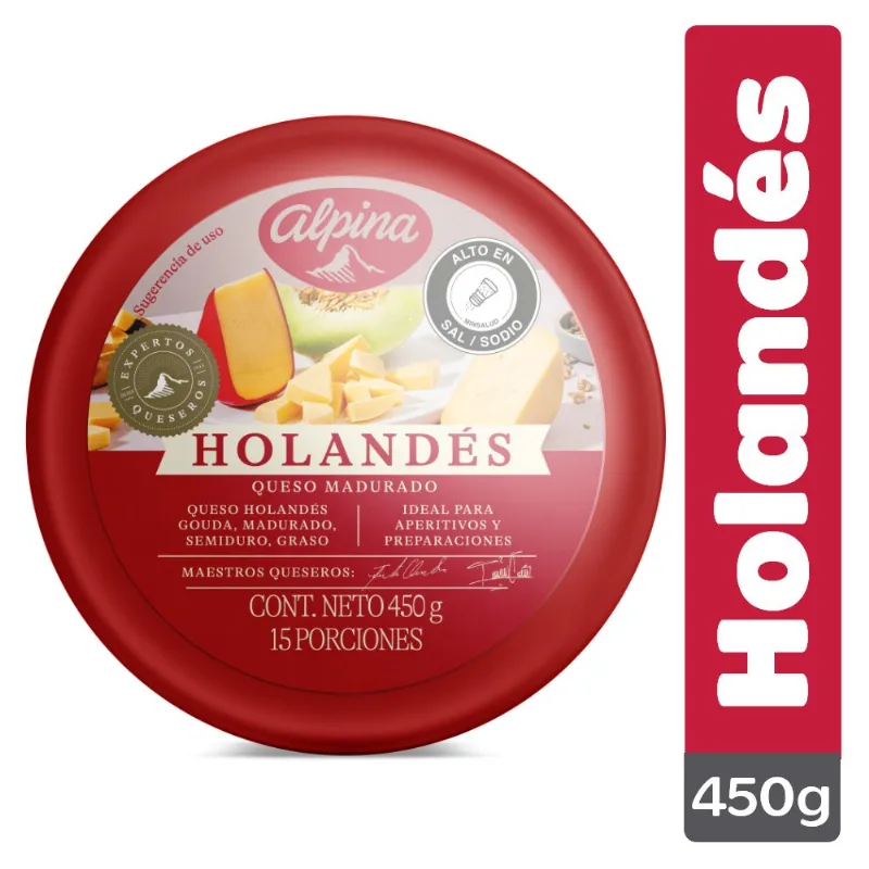 QUESO MADURO HOLANDES BOLA ALPINA 450 gr