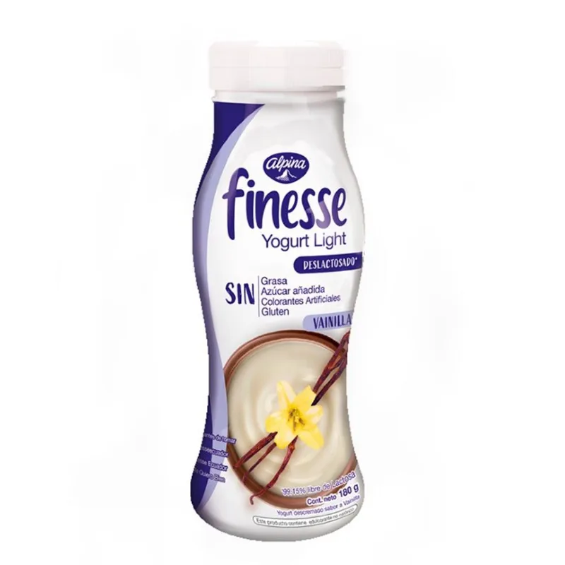 Finesse Yogurt Botella Vainilla 180 Gr