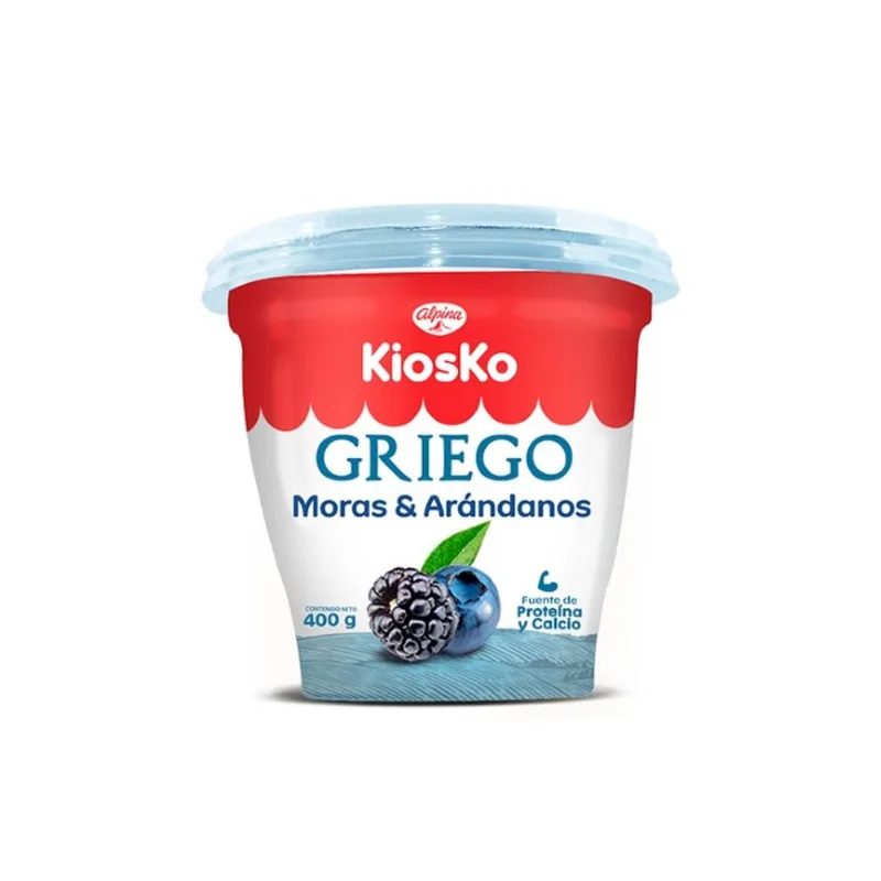 Yogurt Kiosko Griego Mora Y Arandano 400Gr