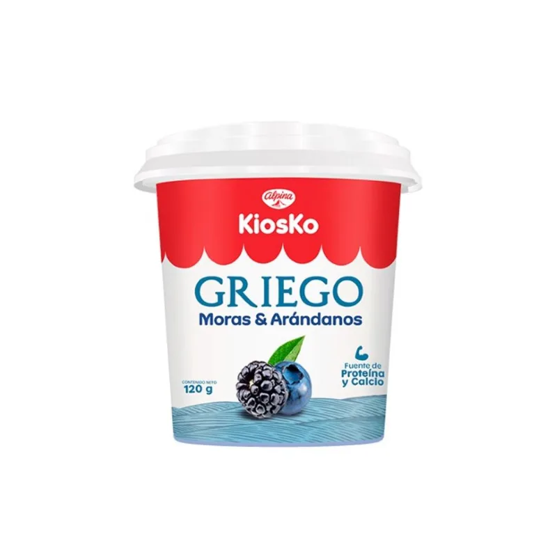 Yogurt Kiosko Griego Mora Y Arandano 120Gr