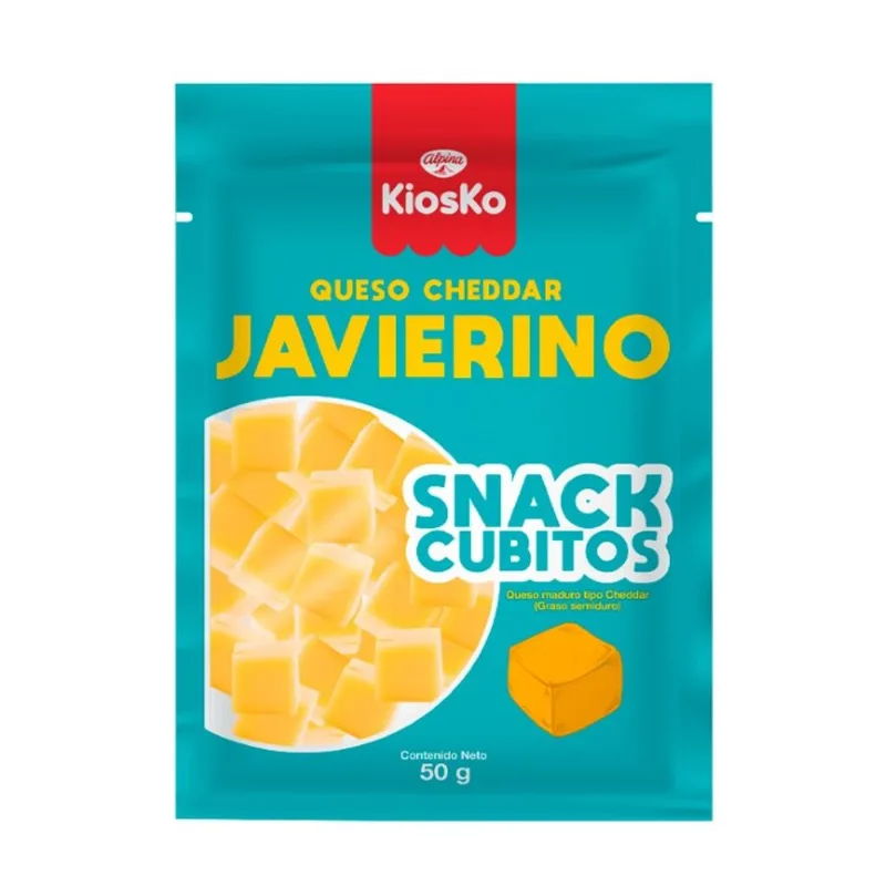 Queso Javierino Kiosko Cubos Snack 50 Gr