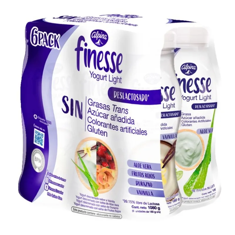 Yogurt Light Finesse Surtido Sixpack 180 G