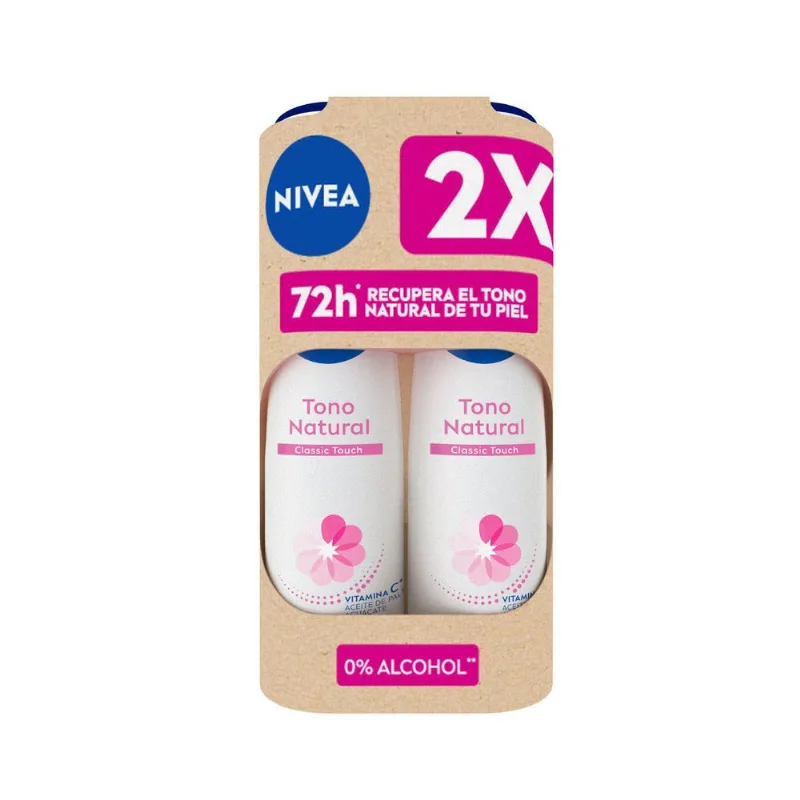 Pack Desodorante Spray Nivea Aclarado Natural Classic Touch 150 ml