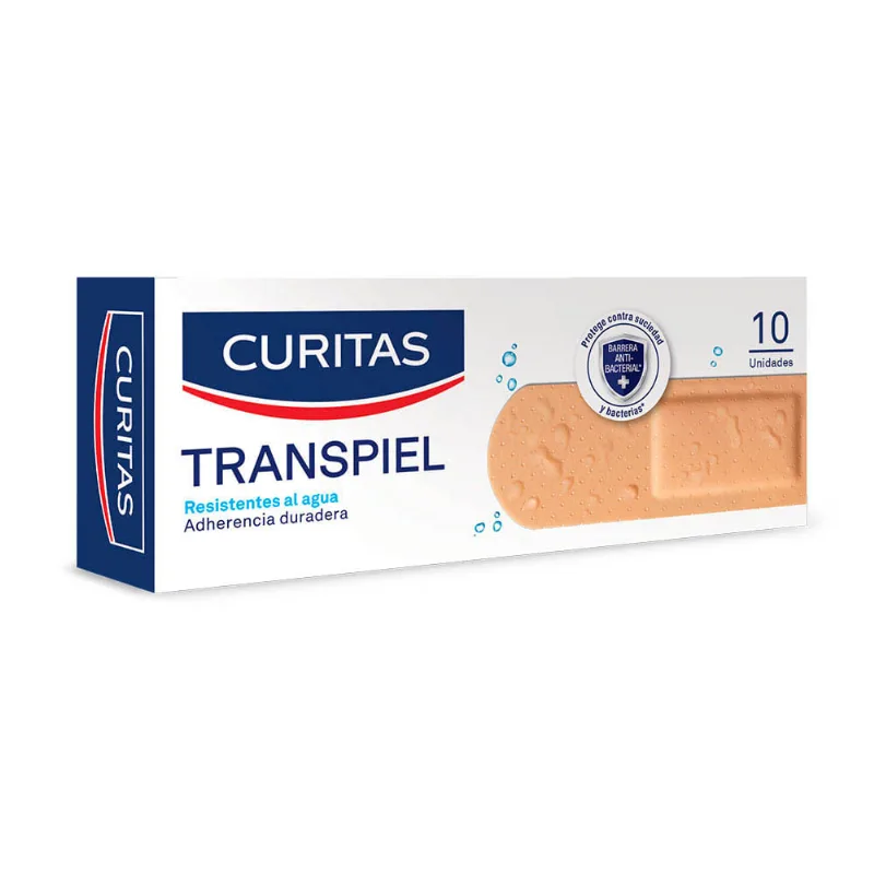 Apósitos Adhesivos Curitas Tela Transpiel x 10 un