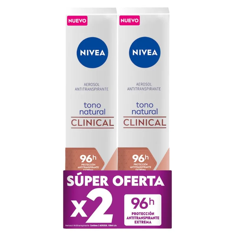 Oferta Desodorante Nivea Clinical Tono Natural Spray 150 Ml C/u