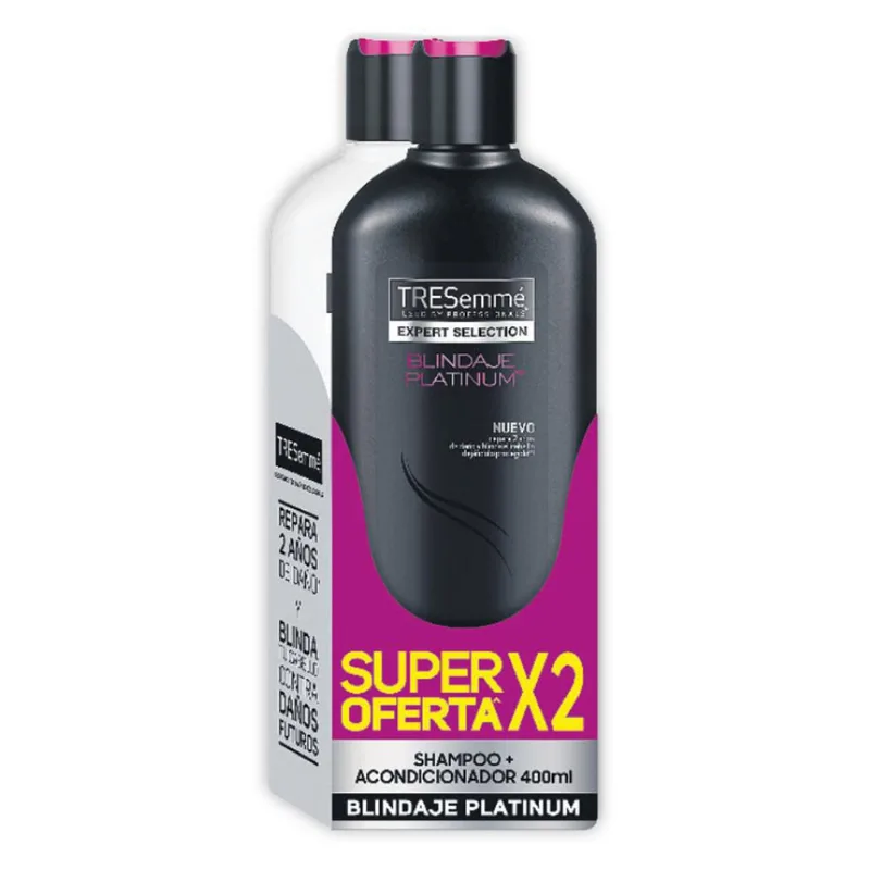 Oferta Sh+Aco Tresemme Blindaj TRESEMME 800 ml Shampoo + Acondicionador Blindaje Platinum X 400 Ml C.u