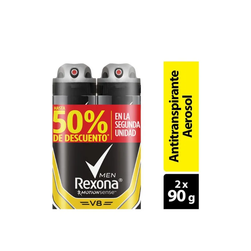 Desodorante Rexona Motionsense Men V8 2 Frascos con 90 G C/u