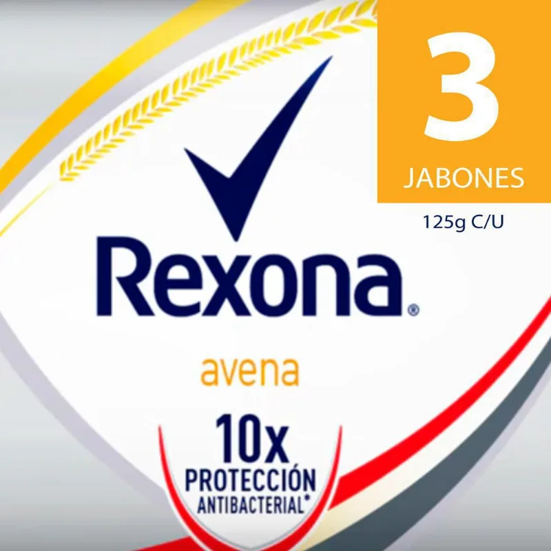 Jabon Rexona Avena 3x125g REXONA 375 gr
