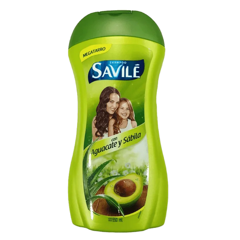 Shampoo Savile con Aguacate y Sábila|550ml Shampoo Aguacate y Sábila Savile 550ml