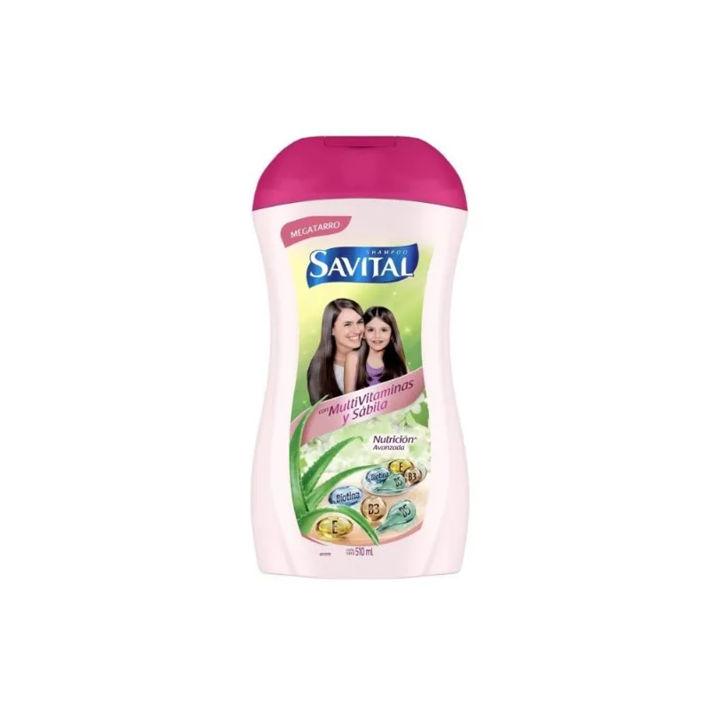 Shampoo Savital Multivitaminas y Sábila 510 Ml