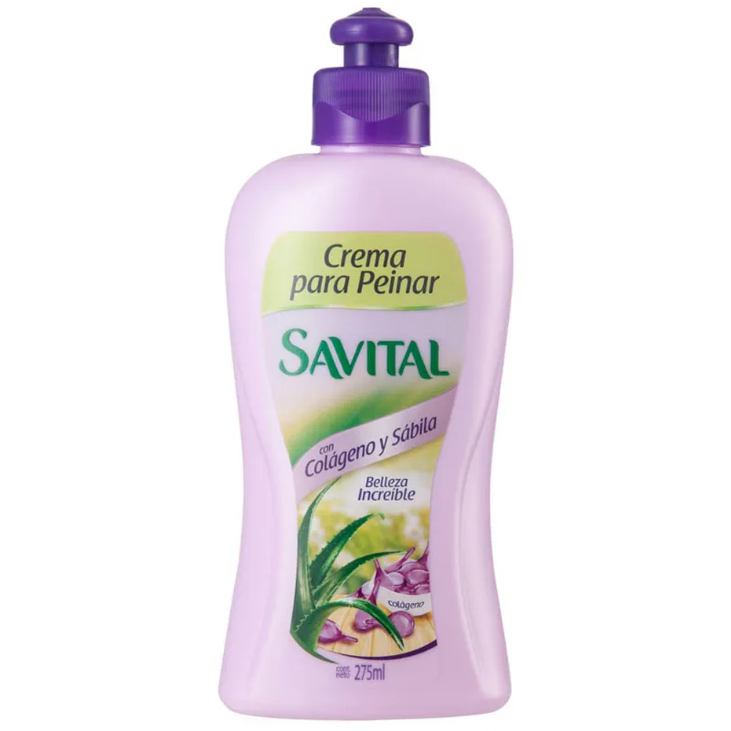 Crema para Peinar SAVITAL Colágeno y Sábila Frasco 275ml