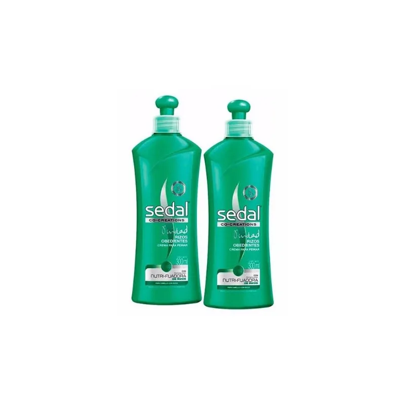 Crema para Peinar Sedal Rizo Definidos 2 Unds de 300 Ml C/u