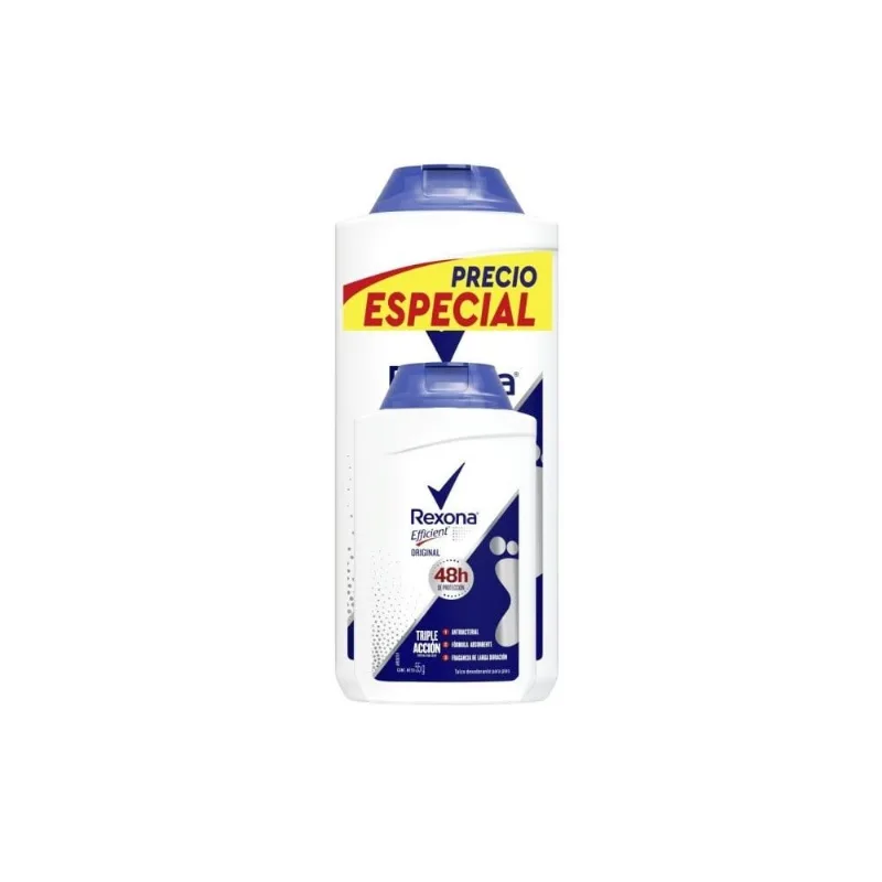 Oferta Talco Desodorante Pies Rexona Efficient 180 G + 55 G