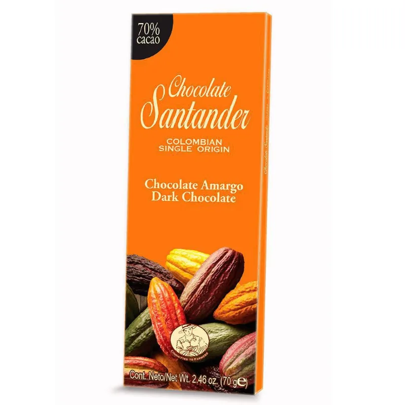 CHOCOLATE 70 CACAO SANTANDER 70 gr CHOCOLATE 70 CACAO SANTANDER 70 g
