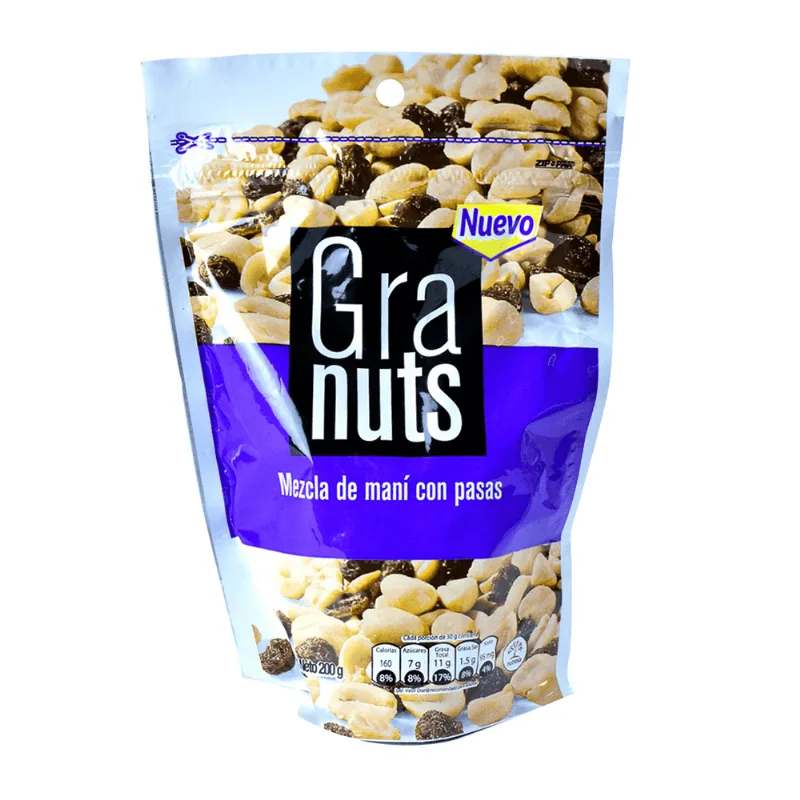 Maní Pasas Granuts 200g