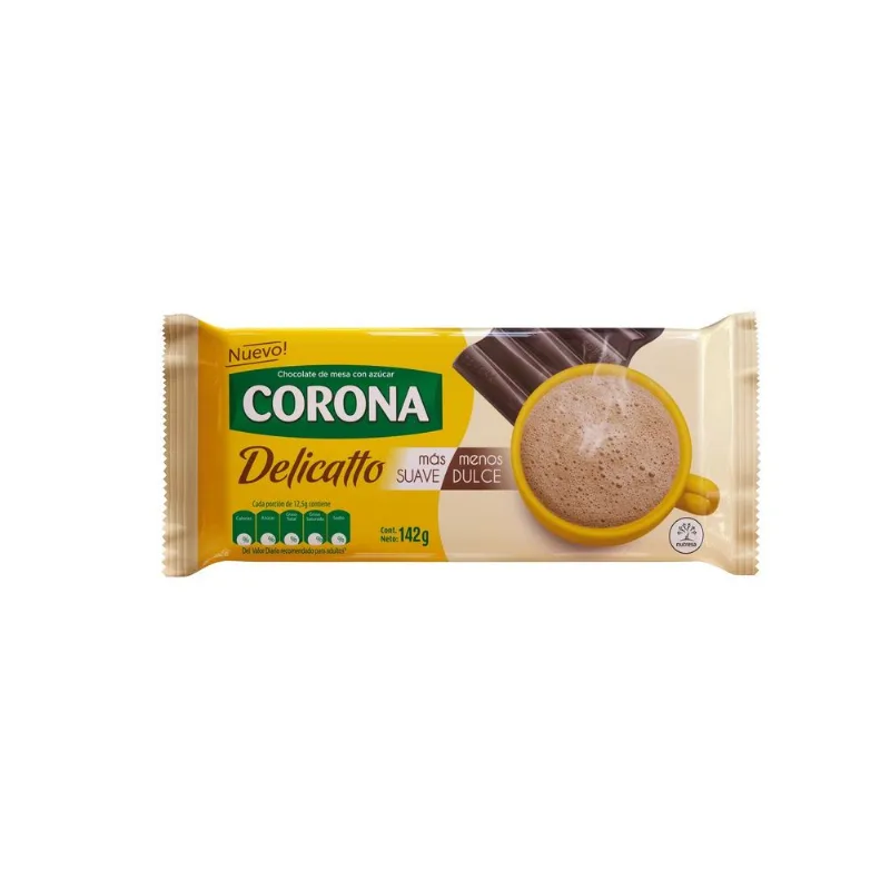 CHOCOLATE MENOS AZUCAR (H) CORONA 142 gr