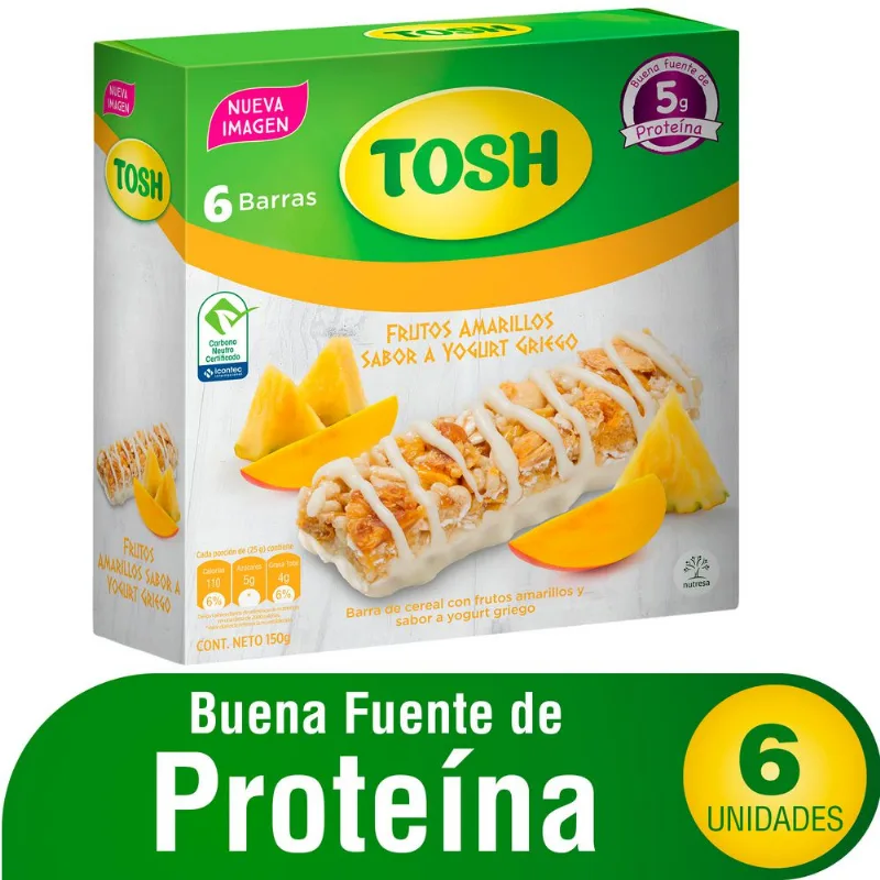 Barra De Cereal Frutos Amarill TOSH 150 gr
