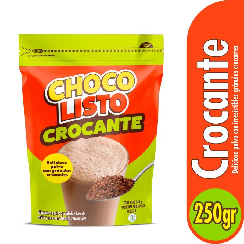 BEBIDA ACHOCOLATADA CROCANTE CHOCOLISTO 250 gr