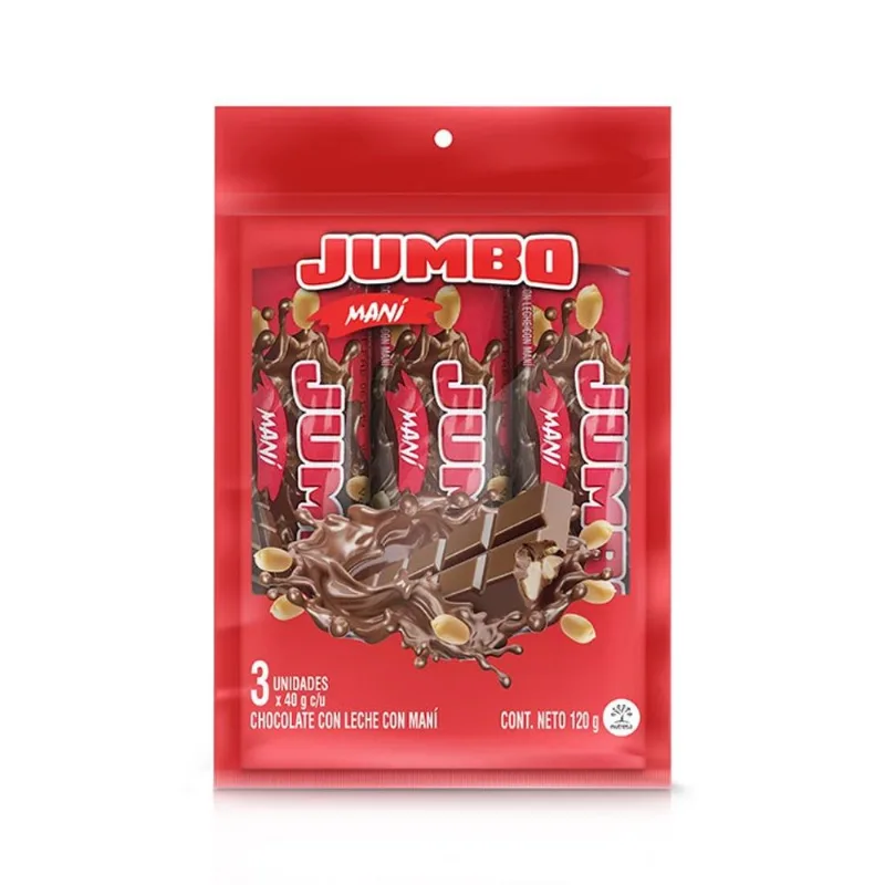Jumbo Chocolate Con Maní X 3Und 120G