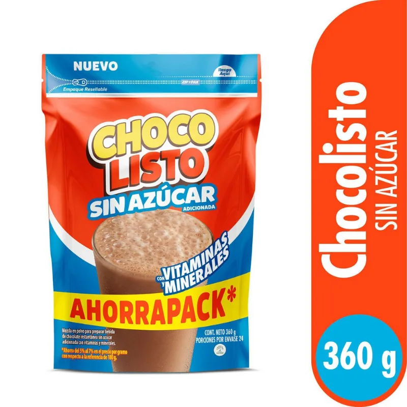 Modificador Leche Sin Azucar CHOCOLISTO 360 gr