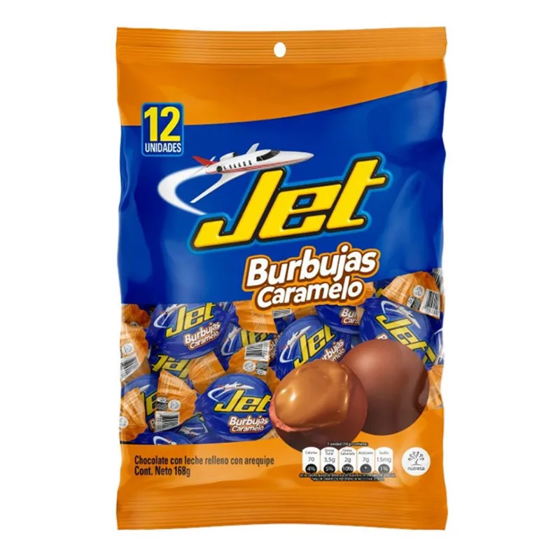 Chocolate Jet Burbujas Caramelo 162G