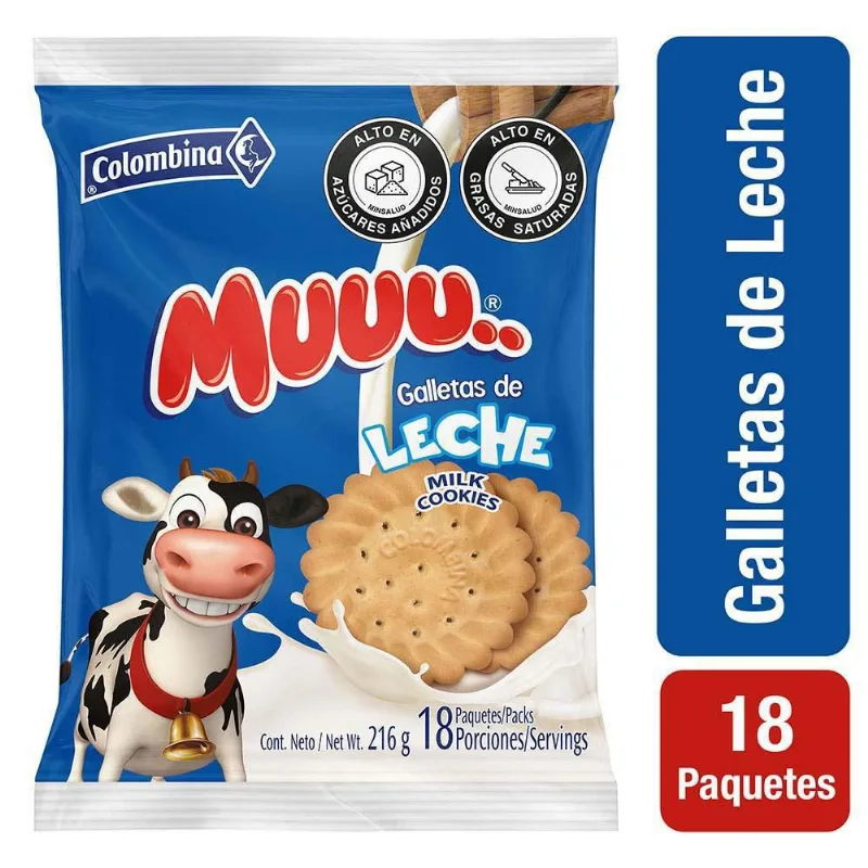 Galletas X 18 Und T Leche Bsa MUUU 216 gr