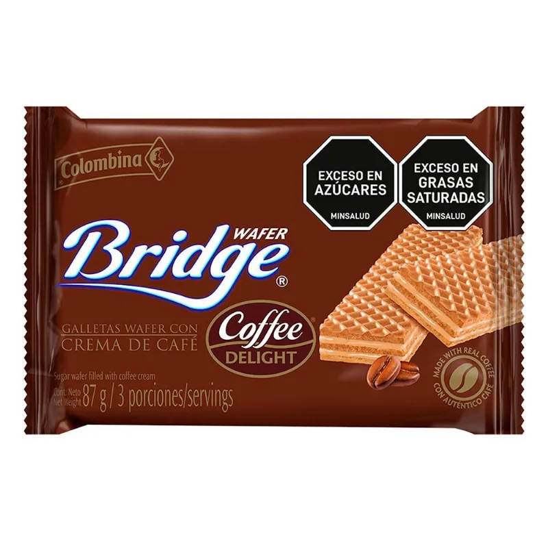 Galletas BRIDGE wafer crema de café coffe delight (100 gr)