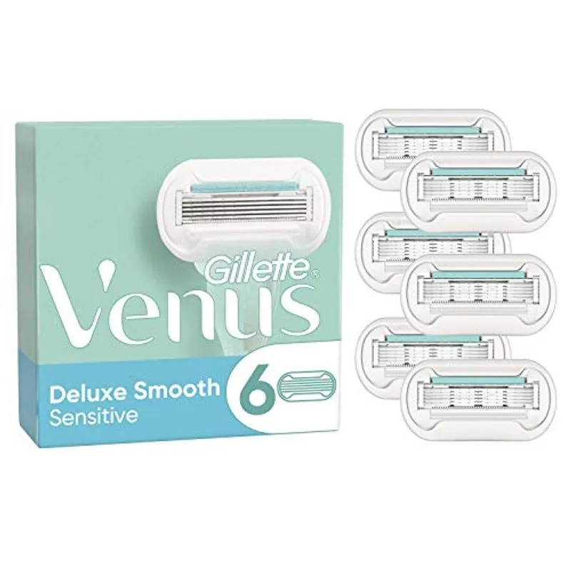 Gillette Venus Deluxe Lâminas De Barbear Lisas Sensíveis,
