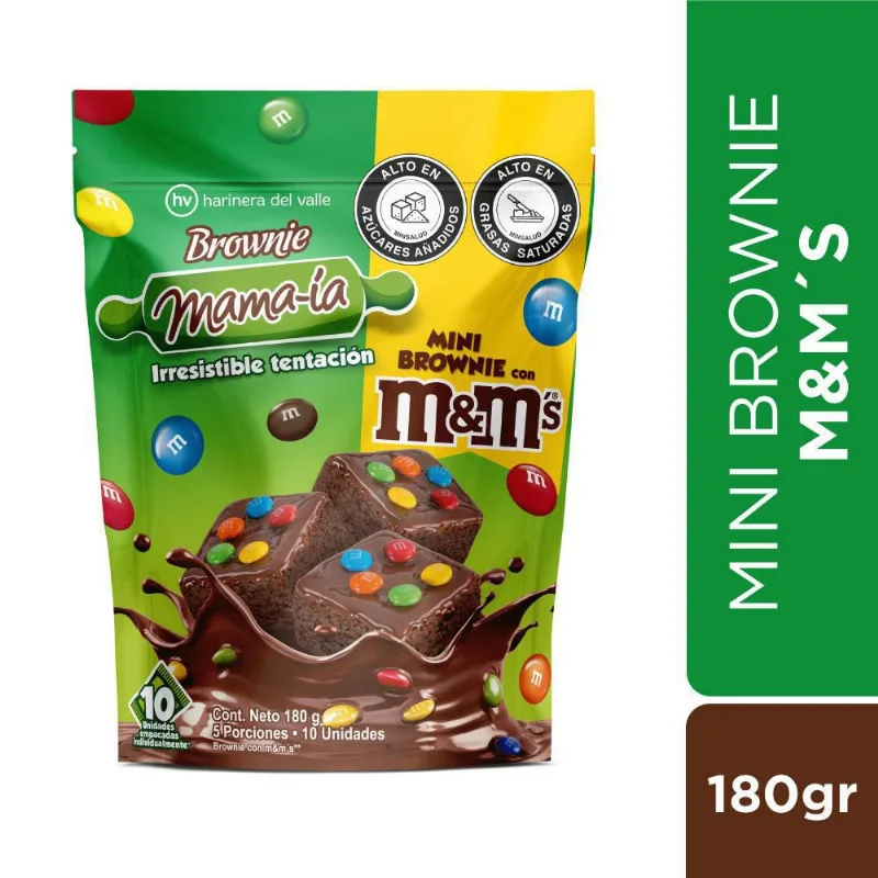 MINI BROWNIE CON M&MS MAMAIA 180 gr