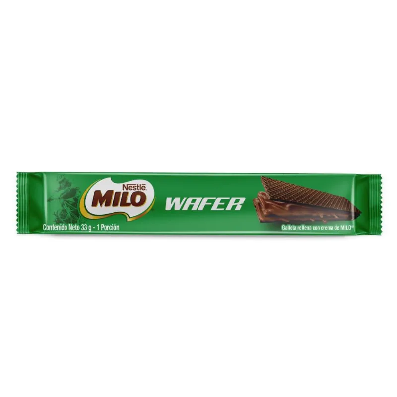 Galletas MILO wafer rellena con crema de milo (33 gr)